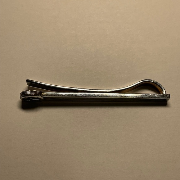 AUTHENTIC GUCCI STERLING SILVER INTERLOCKING G MEN’S TIE BAR - Picture 9 of 14